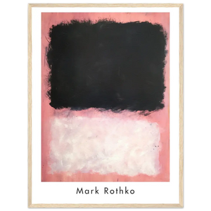 Mark Rothko - Untitled Pink Black and White Art Poster - Matte / 18 x 24″ (45 x 60cm) / Wood - Poster