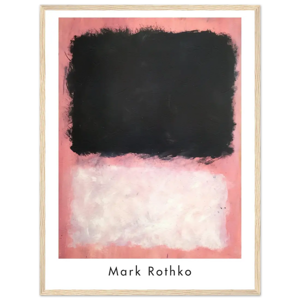 Mark Rothko - Untitled Pink Black and White Art Poster - Matte / 18 x 24″ (45 x 60cm) / Wood - Poster