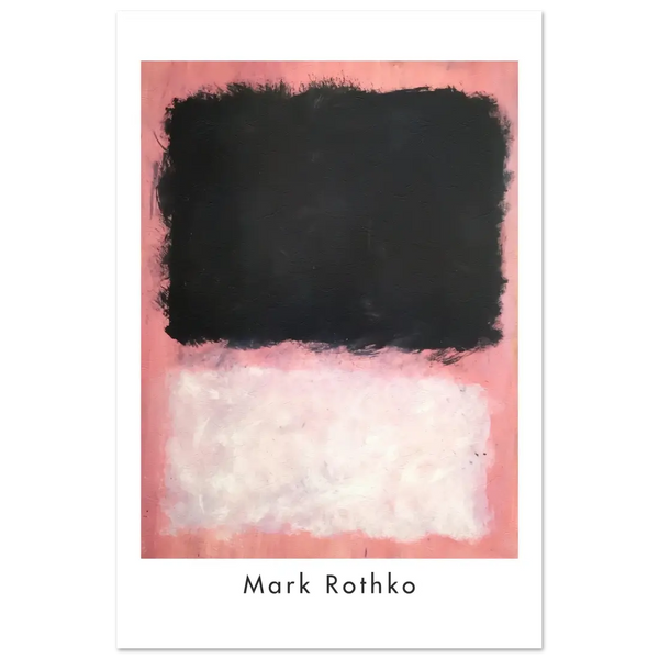 Mark Rothko - Untitled Pink Black and White Art Poster - Matte / 8 x 12″ (21 x 29.7cm) / None - Poster