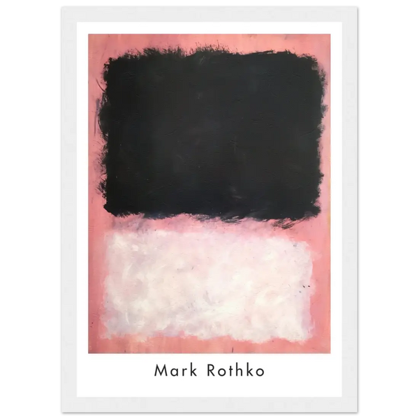 Mark Rothko - Untitled Pink Black and White Art Poster - Matte / 8 x 12″ (21 x 29.7cm) / White - Poster