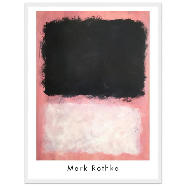 Mark Rothko - Untitled Pink Black and White Art Poster - Matte / 18 x 24″ (45 x 60cm) / White - Poster