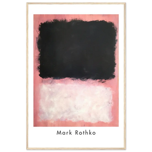 Mark Rothko - Untitled Pink Black and White Art Poster - Matte / 24 x 36″ (60 x 90cm) / Wood - Poster