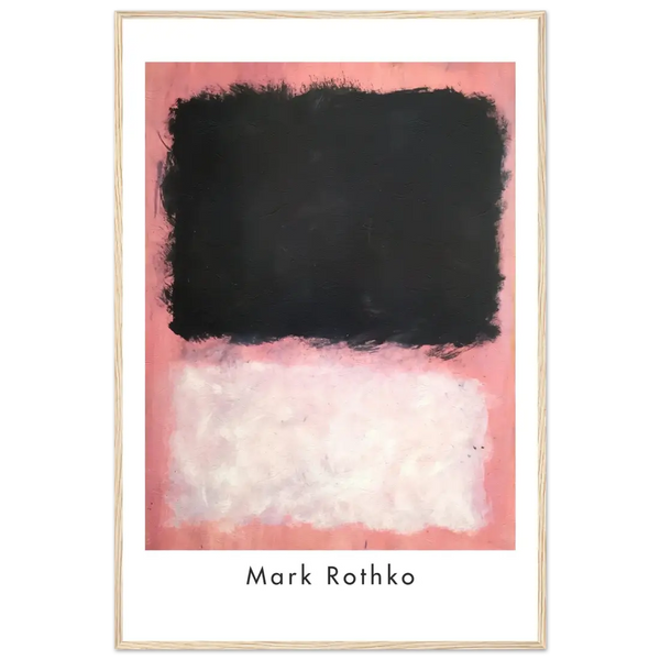 Mark Rothko - Untitled Pink Black and White Art Poster - Matte / 24 x 36″ (60 x 90cm) / Wood - Poster