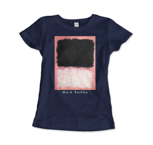 Mark Rothko - Untitled Pink Black and White Art T-Shirt - Women (Fitted) / Navy / S - T-Shirt