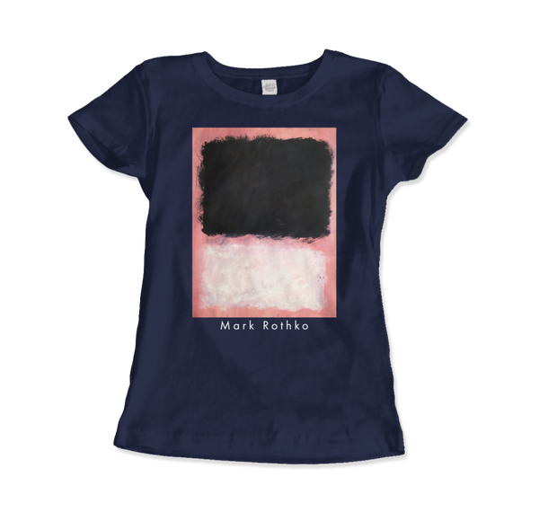 Mark Rothko - Untitled Pink Black and White Art T-Shirt - Women (Fitted) / Navy / S - T-Shirt