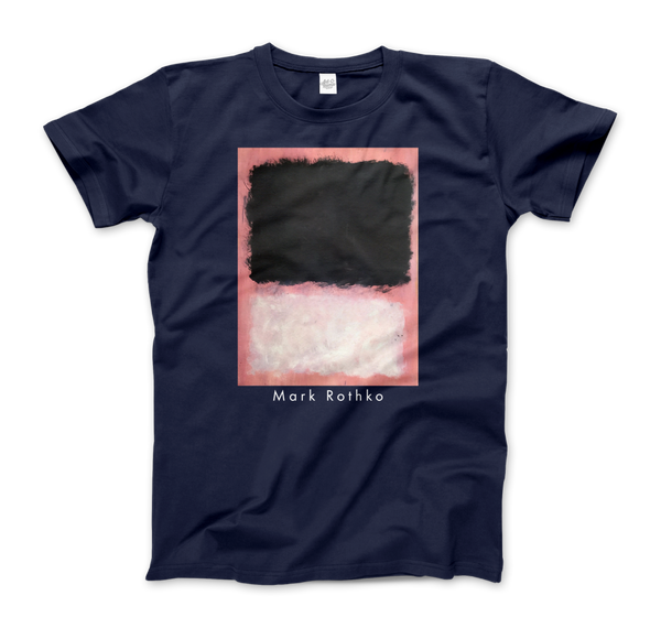 Mark Rothko - Untitled Pink Black and White Art T-Shirt - Men (Unisex) / Navy / S - T-Shirt