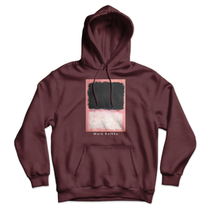 Mark Rothko - Untitled Pink Black and White Unisex Hoodie - Maroon / S - Hoodie