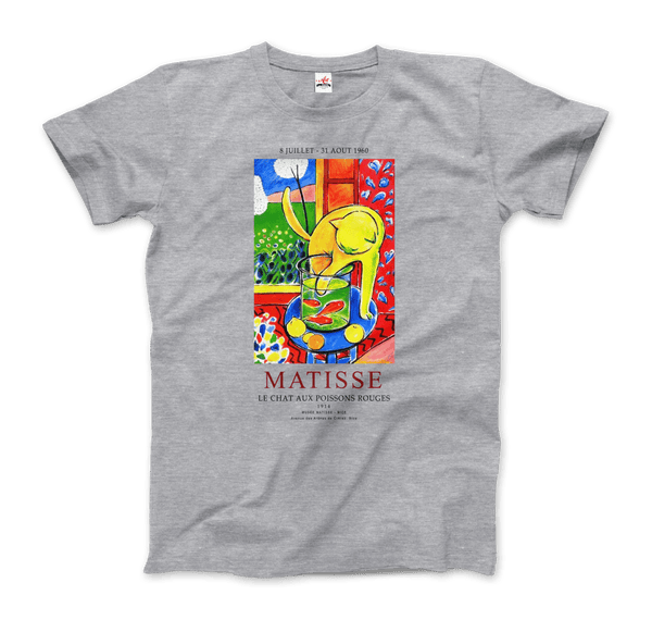 Matisse - Exhibition Le Chat Aux Poissons Rouges (The Cat) Art T-Shirt - Men / Heather Grey / S - T-Shirt