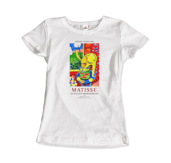 Matisse - Exhibition Le Chat Aux Poissons Rouges (The Cat) Art T-Shirt - Women / White / S - T-Shirt
