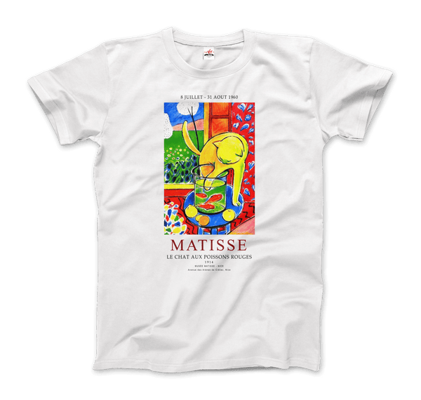 Matisse - Exhibition Le Chat Aux Poissons Rouges (The Cat) Art T-Shirt - Men / White / S - T-Shirt