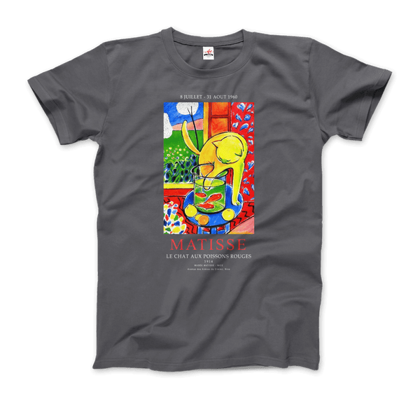 Matisse - Exhibition Le Chat Aux Poissons Rouges (The Cat) Art T-Shirt - Men / Charcoal / S - T-Shirt