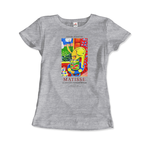 Matisse - Exhibition Le Chat Aux Poissons Rouges (The Cat) Art T-Shirt - Women / Heather Grey / S - T-Shirt