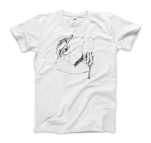 MC Escher Hand Drawing Hand Art T-Shirt - Men (Unisex) / White / S - T-Shirt