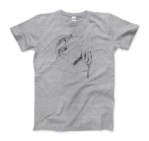 MC Escher Hand Drawing Hand Art T-Shirt - Men (Unisex) / Heather Grey / S - T-Shirt