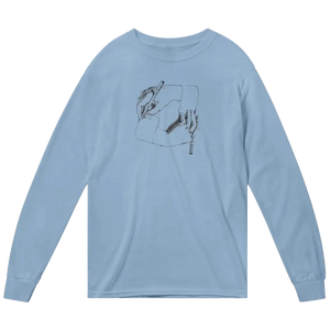 MC Escher Hand Drawing Hand Art T-Shirt Long Sleeve Shit - Light Blue / Small - Long Sleeve Shirt