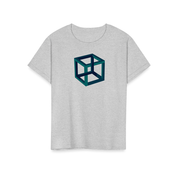MC Escher Impossible Cube T - Shirt - Youth / Heather Grey S