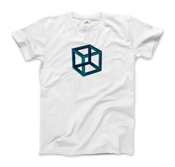 MC Escher Impossible Cube T - Shirt - Men / White S