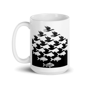 MC Escher Sky and Water I Art Mug - 15oz (444mL) - Mug