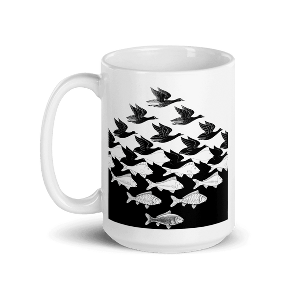 MC Escher Sky and Water I Art Mug - 15oz (444mL) - Mug