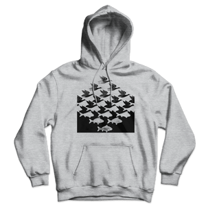 MC Escher Sky and Water I Art Unisex Hoodie - Sport Grey / S - Hoodie
