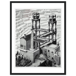 MC Escher Waterfall Art Poster - Matte / 18 x 24″ (45 60cm) Black