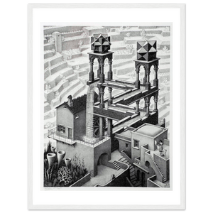MC Escher Waterfall Art Poster - Matte / 18 x 24″ (45 60cm) White