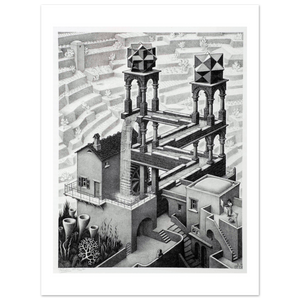 MC Escher Waterfall Art Poster - Matte / 18 x 24″ (45 60cm) None