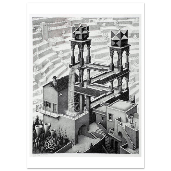 MC Escher Waterfall Art Poster - Matte / 8 x 12″ (21 29.7cm) None