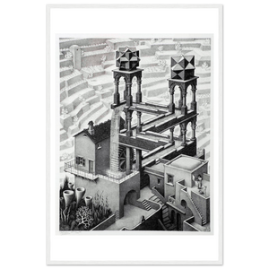 MC Escher Waterfall Art Poster - Matte / 24 x 36″ (60 90cm) White