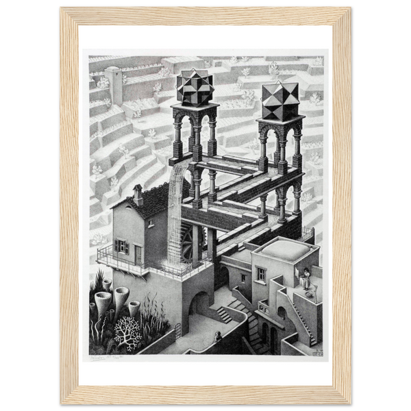 MC Escher Waterfall Art Poster - Matte / 8 x 12″ (21 29.7cm) Wood