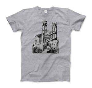 MC Escher Waterfall Illusion T-Shirt - Men (Unisex) / Heather Grey / S - T-Shirt