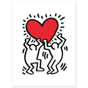 Men Holding Heart Pop Art Poster - Matte / 18 x 24″ (45 60cm) None