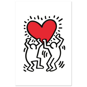 Men Holding Heart Pop Art Poster - Matte / 24 x 36″ (60 90cm) None