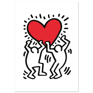 Men Holding Heart Pop Art Poster - Matte / 8 x 12″ (21 29.7cm) None