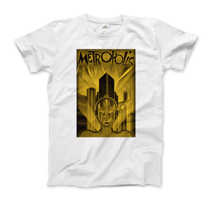 Metropolis - Reproducción de póster de película de 1927 en camiseta con pintura al óleo