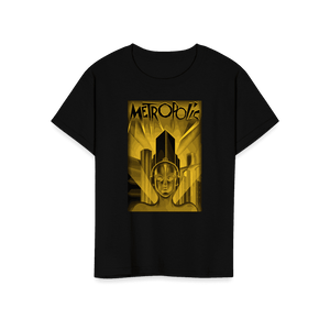 Metropolis - Reproducción de póster de película de 1927 en camiseta con pintura al óleo