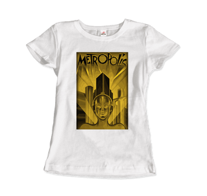 Metropolis - Reproducción de póster de película de 1927 en camiseta con pintura al óleo