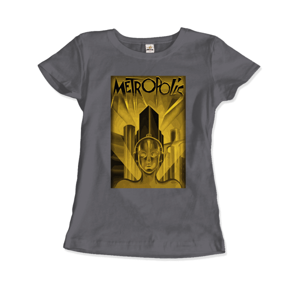 Metropolis - 1927 Movie Poster Reproduction in Oil Paint T-Shirt - Women / Charcoal / S - T-Shirt