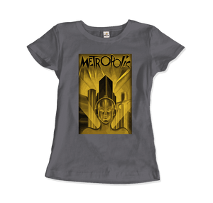Metropolis - Reproducción de póster de película de 1927 en camiseta con pintura al óleo