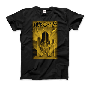 Metropolis - Reproducción de póster de película de 1927 en camiseta con pintura al óleo