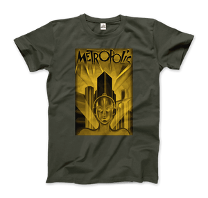 Metropolis - 1927 Movie Poster Reproduction in Oil Paint T-Shirt - Art-O-Rama Shop