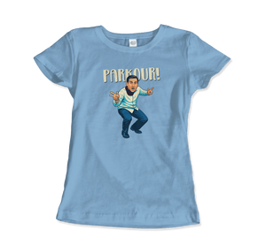 Michael Scott - Parkour T-Shirt - Women (Fitted) / Light Blue / S - T-Shirt