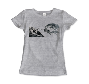 Michelangelo - The Creation of Adam Reproduction T-Shirt - Women (Fitted) / Heather Grey / S - T-Shirt