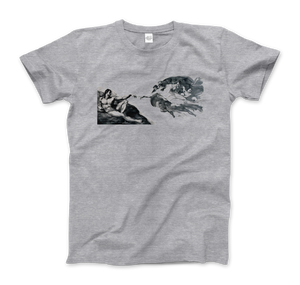 Michelangelo - The Creation of Adam Reproduction T-Shirt - Men (Unisex) / Heather Grey / S - T-Shirt