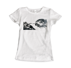 Michelangelo - The Creation of Adam Reproduction T-Shirt - Women (Fitted) / White / S - T-Shirt