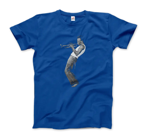 Miles Davis Playing His Trumpet Artwork T-shirt - Men (unisex) / Royal Blue / s - T-shirt