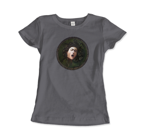 Mythological Medusa: Caravaggio T-Shirt - Women (Fitted) / Charcoal / S - T-Shirt