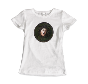 Mythological Medusa: Caravaggio T-Shirt - Women (Fitted) / White / S - T-Shirt