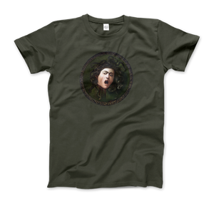 Mythological Medusa: Caravaggio T-Shirt - Men (Unisex) / Military Green / S - T-Shirt