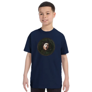 Mythological Medusa: Caravaggio T-Shirt - Youth / Navy / S - T-Shirt